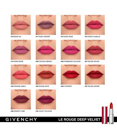 givenchy le rouge deep velvet lipstick 10|givenchy sheer velvet 27.